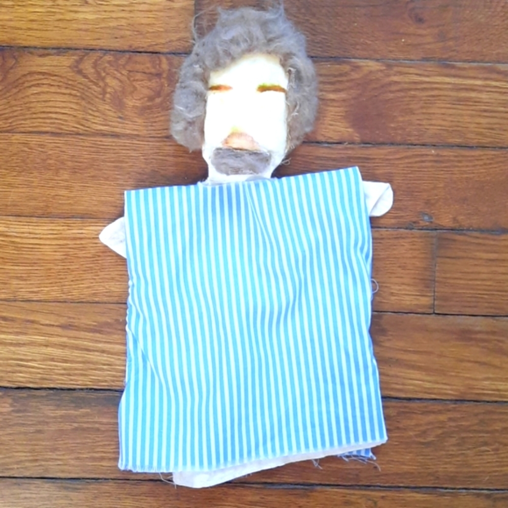 Vintage Beatnik handsewn puppet